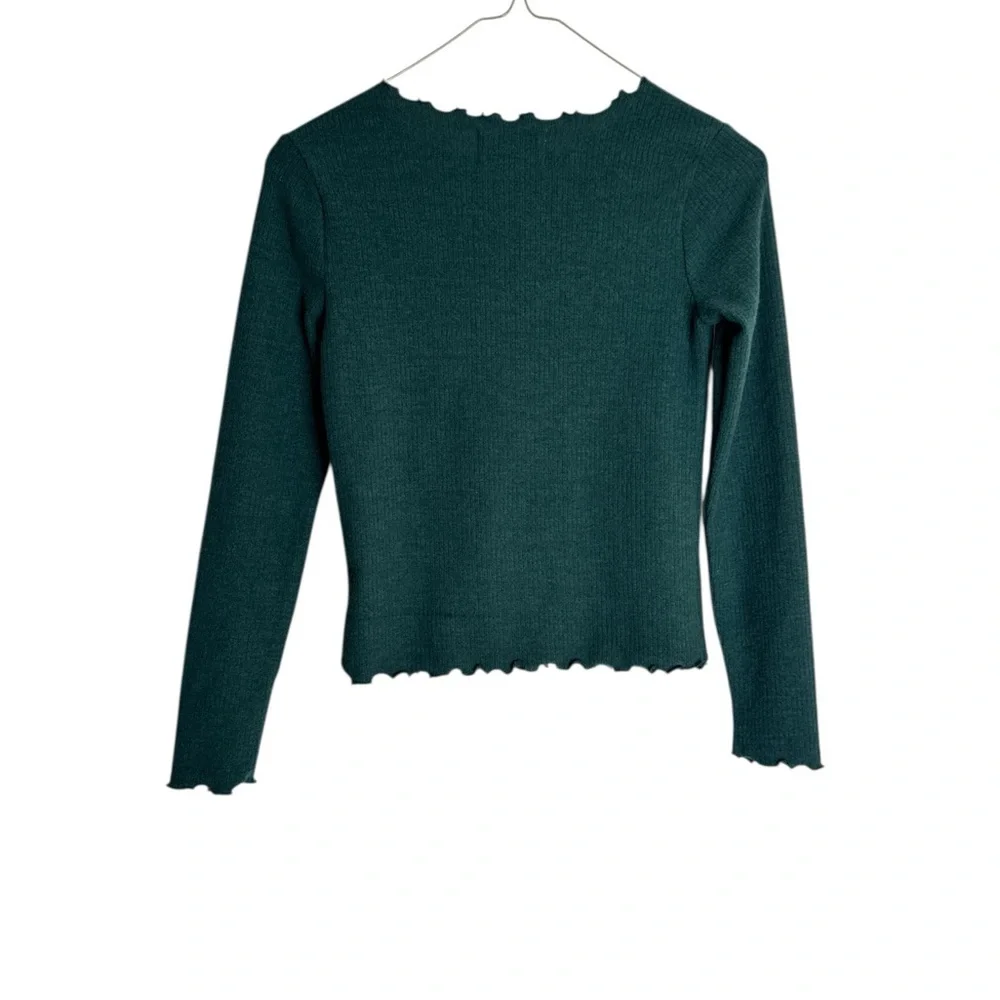 Old Navy girls Teal Long Sleeve Top large 10/12 new